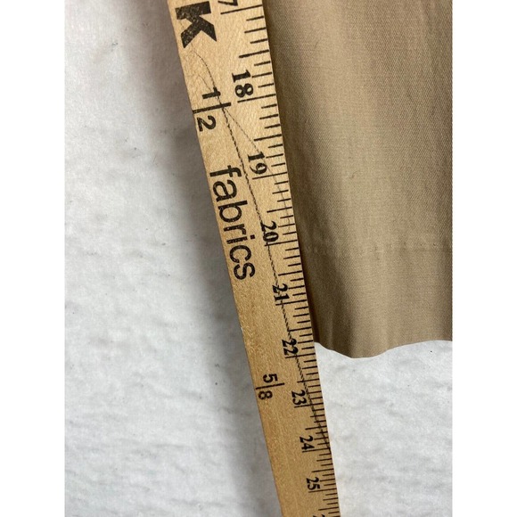 Talbots Petites Pants Womens 12P Signature Cut Khaki Cropped Pockets Stretch - Picture 2 of 9